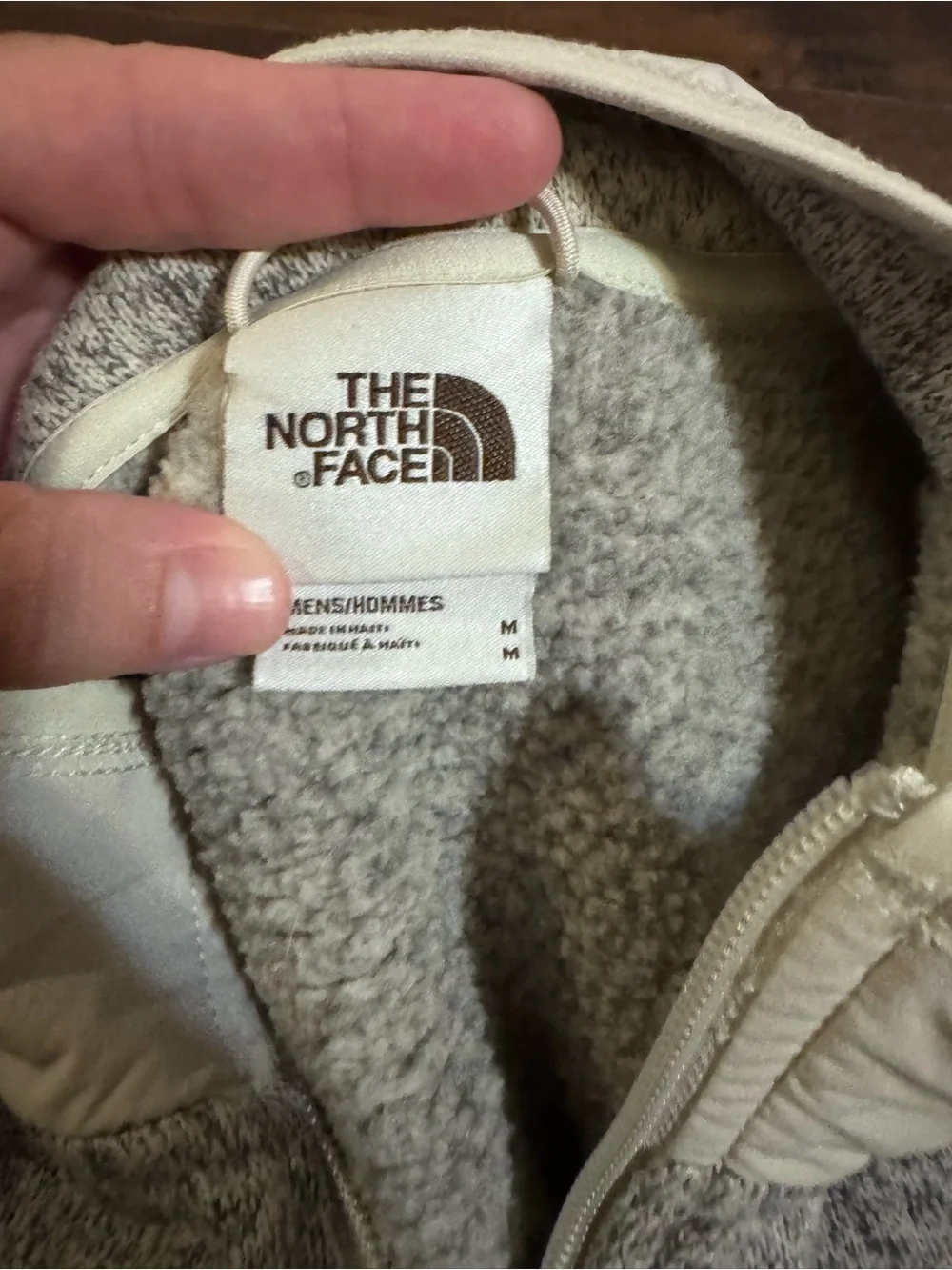 The North Face Men's Gordon Lyons Full-Zip Vest Medium Gray and Cream